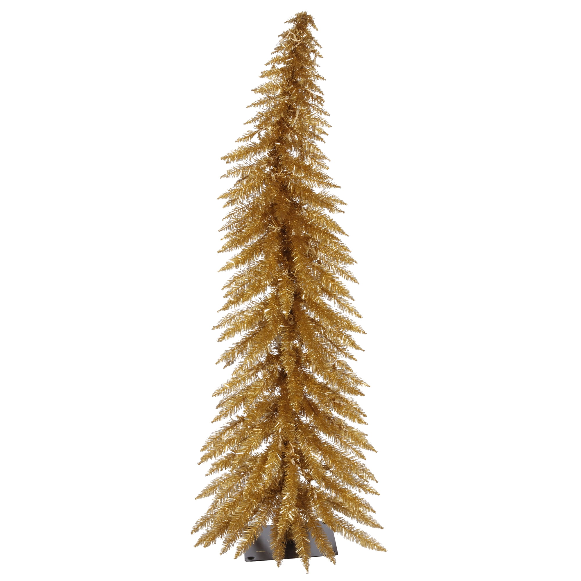 Vickerman 3' Antique Gold Whimsical Artificial Christmas Tree, Warm White Dura-lit LED Lights