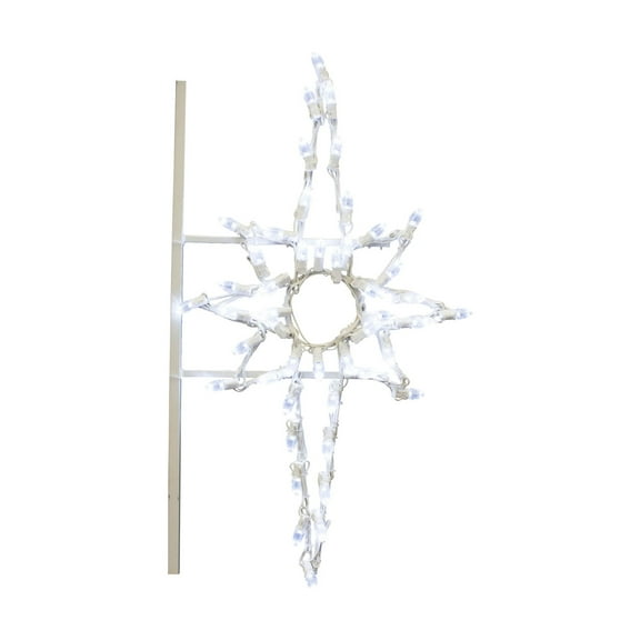 Vickerman 3' Bethlehem Star Commercial Pole Decoration, 47 LED Pure White Lights, UV Resistant