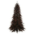 thumbnail image 1 of Vickerman 3' Black Fir Artificial Christmas Tree, Orange  Dura-lit LED Lights, 1 of 1