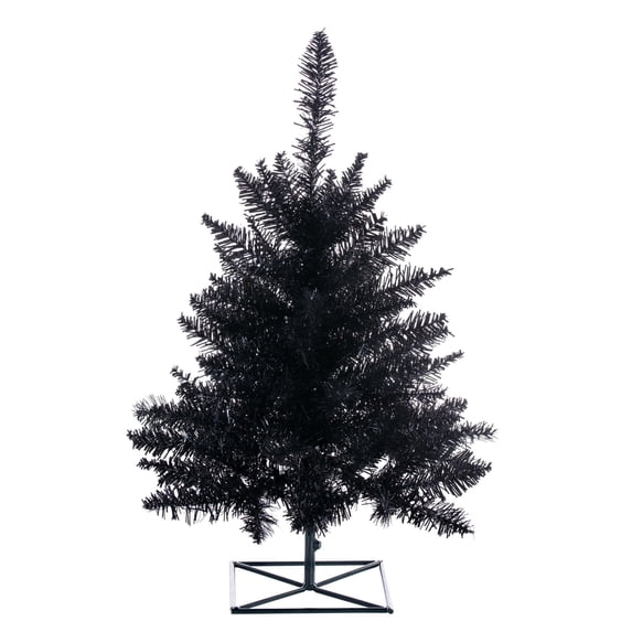 Vickerman 3' Black Fir Artificial Christmas Tree, Unlit