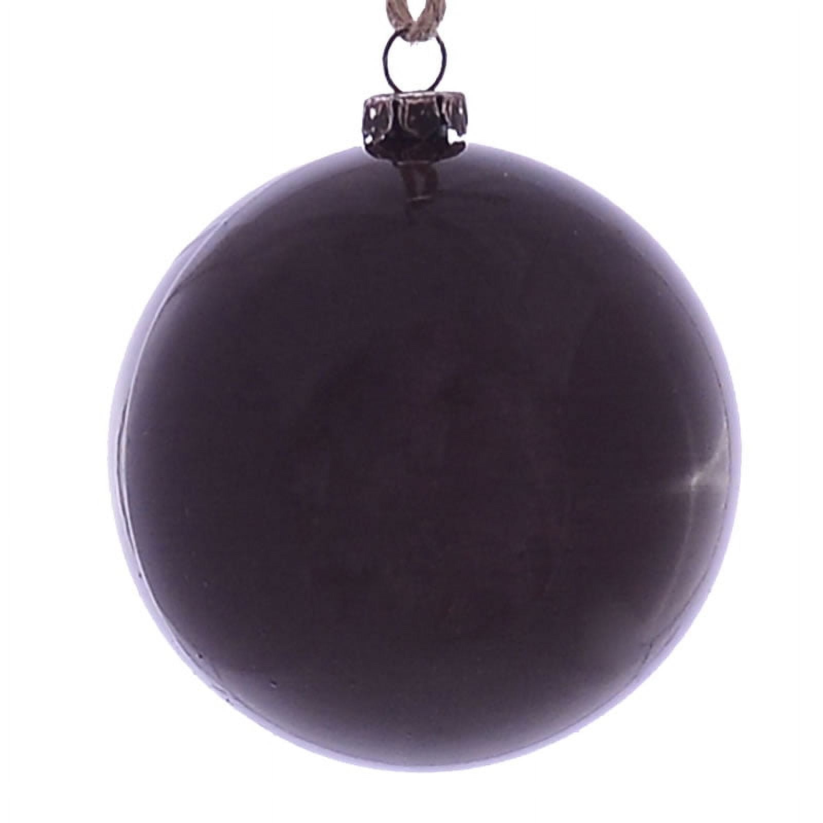 Burgundy Polystyrene Wood Grain Ball Ornament Set, 3"