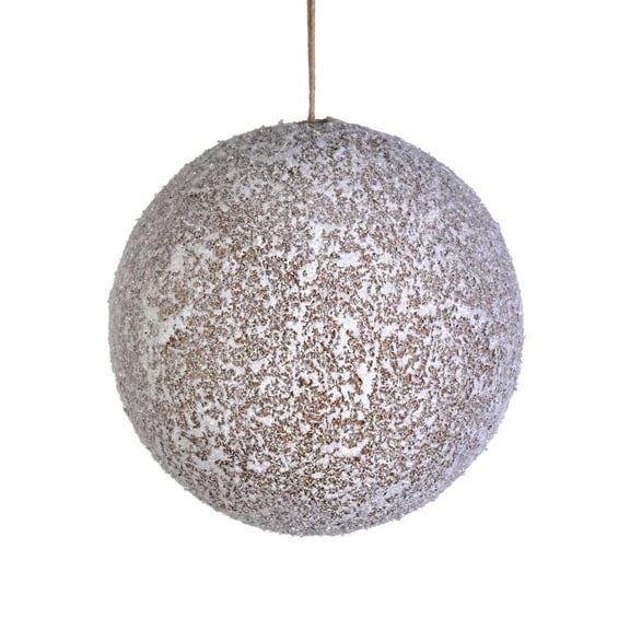 Vickerman 3" Glitter Frosted Beige Ball Ornament, 6 per Bag