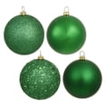 thumbnail image 1 of Vickerman 3" Green 4-Finish Ball Ornament Assortment, 16 per Box, 1 of 2