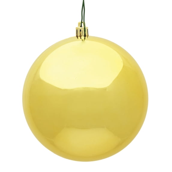 Vickerman 3" Honey Gold Shiny Ball Ornament, 12 per Bag