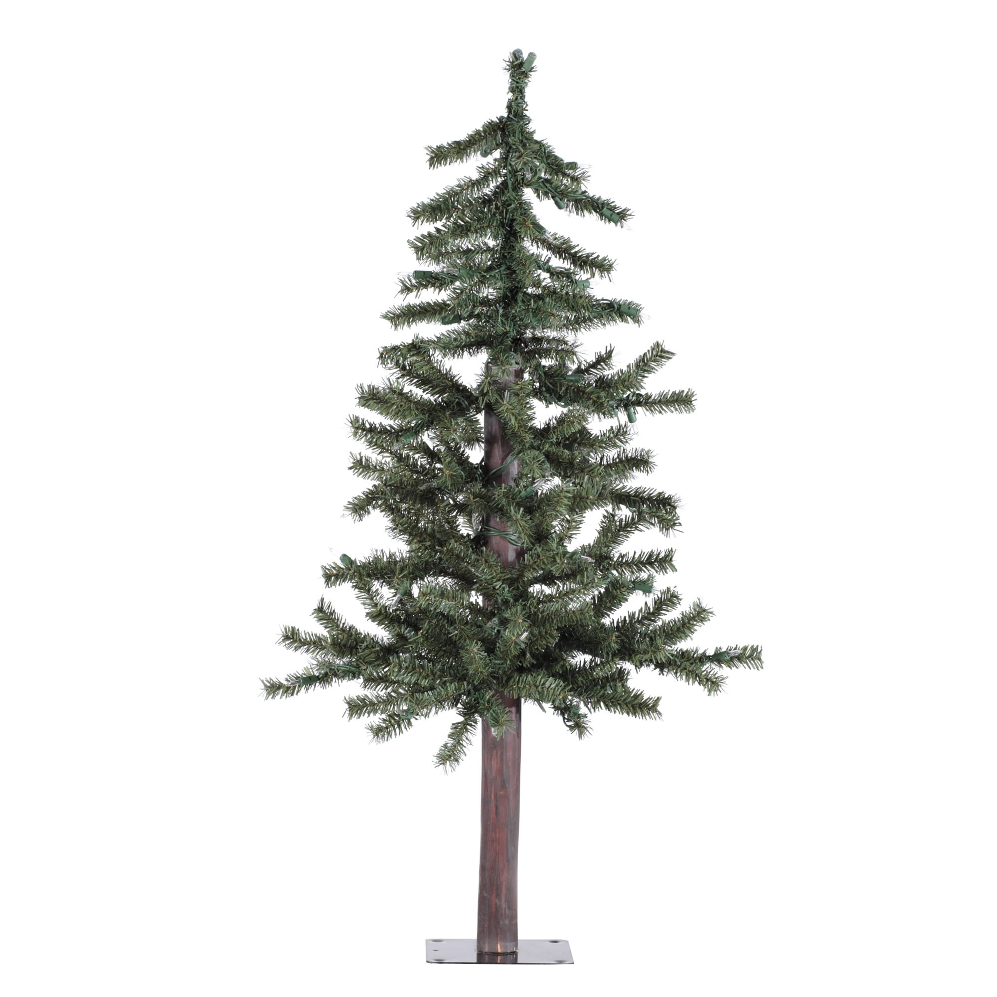 3' Green PVC and Fir Artificial Christmas Tree with Metal Stand