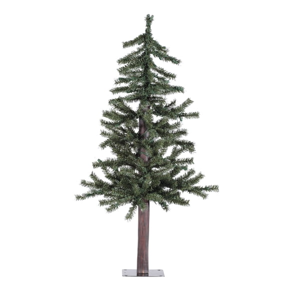 Vickerman 3' Natural Alpine Artificial Christmas Tree, Unlit - Faux Christmas Tree - Seasonal Indoor Home Decor