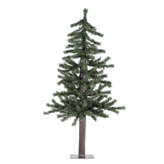 Vickerman 3' Natural Alpine Artificial Christmas Tree, Unlit - Faux Christmas Tree - Seasonal Indoor Home Decor