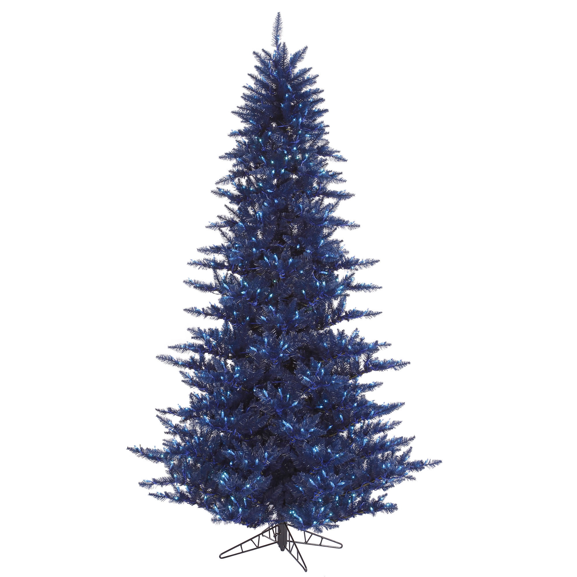 Vickerman 3' Navy Blue Fir Artificial Christmas Tree, Blue Dura-lit Incandescent Lights