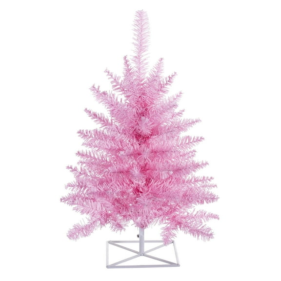 Vickerman 3' Pink Fir Artificial Christmas Tree, Unlit