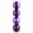 thumbnail image 1 of Vickerman 3" Plum 4-Finish Ball Ornament Assortment, 16 per Box, 1 of 2