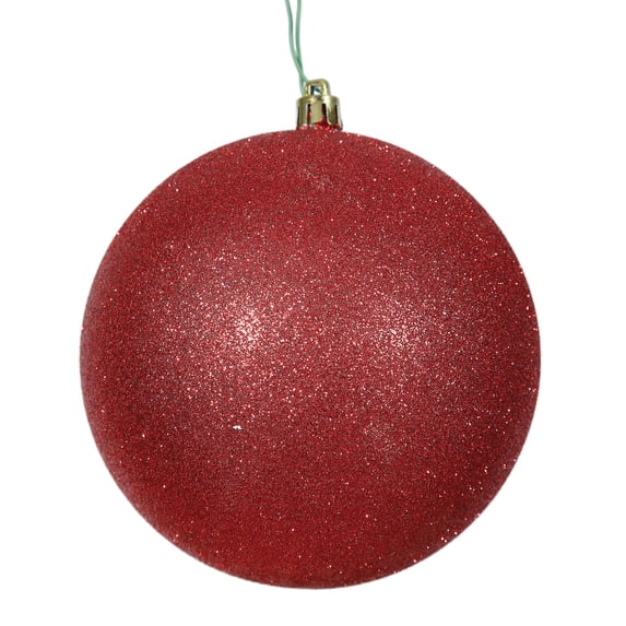 Vickerman 3" Red Glitter Ball Ornament, 12 per Bag
