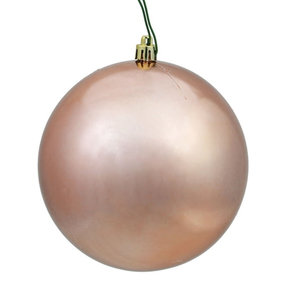 Vickerman 3" Rose Gold Shiny Ball Ornament, 12 per Bag