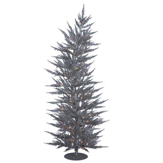 Vickerman 3' Silver Laser Artificial Christmas Tree with 50 Clear Lights