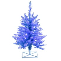 Vickerman 3' Sky Blue Fir Artificial Christmas Tree, Blue  Dura-lit LED Lights