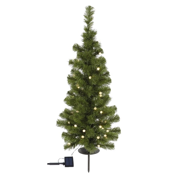 Vickerman 3' Solar Powered LED Artificial Christmas Tree in Green
