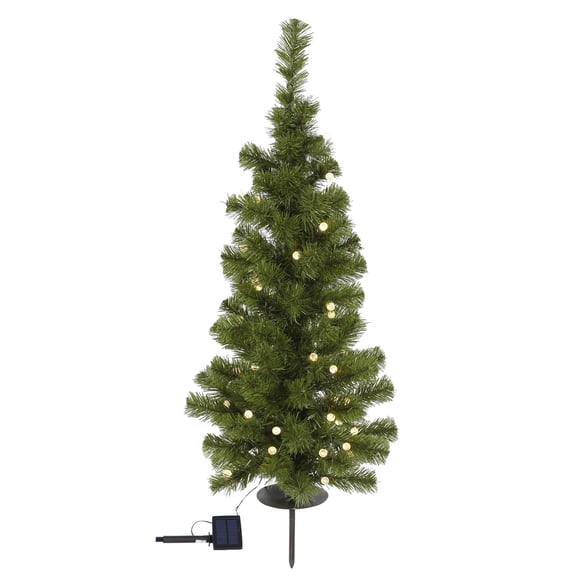 Vickerman 3' Solar Powered LED Artificial Christmas Tree in Green