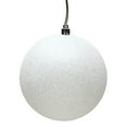 thumbnail image 1 of Vickerman 3" White Glitter Ball Ornament, 12 per Bag, 1 of 2