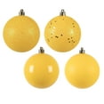 thumbnail image 1 of Vickerman 3" Yellow 4-Finish Ornament Assortment, 32 per Box, 1 of 6