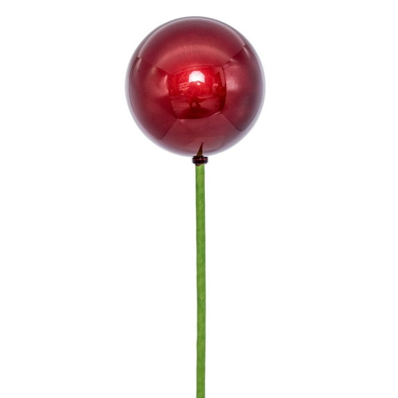 Vickerman 3" x 18" Wine Pearl Ball Ornament Stick, 12 per bag.