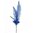 thumbnail image 1 of Vickerman 30" Blue Glitter Fern Berry Artificial Christmas Spray. Includes 2 sprays per pack., 1 of 3