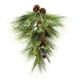 thumbnail image 1 of Vickerman 30" Boulder Pine Artificial Christmas Teardrop, Unlit, 1 of 1
