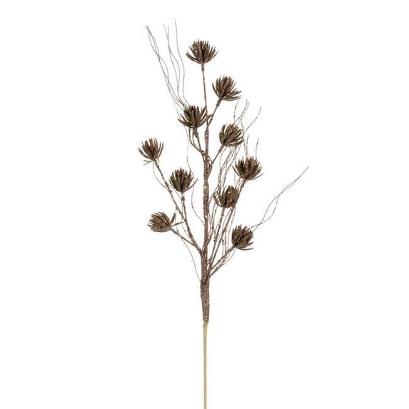 Vickerman 30" Champagne Mini Flower Glitter Spray, 6 per bag.