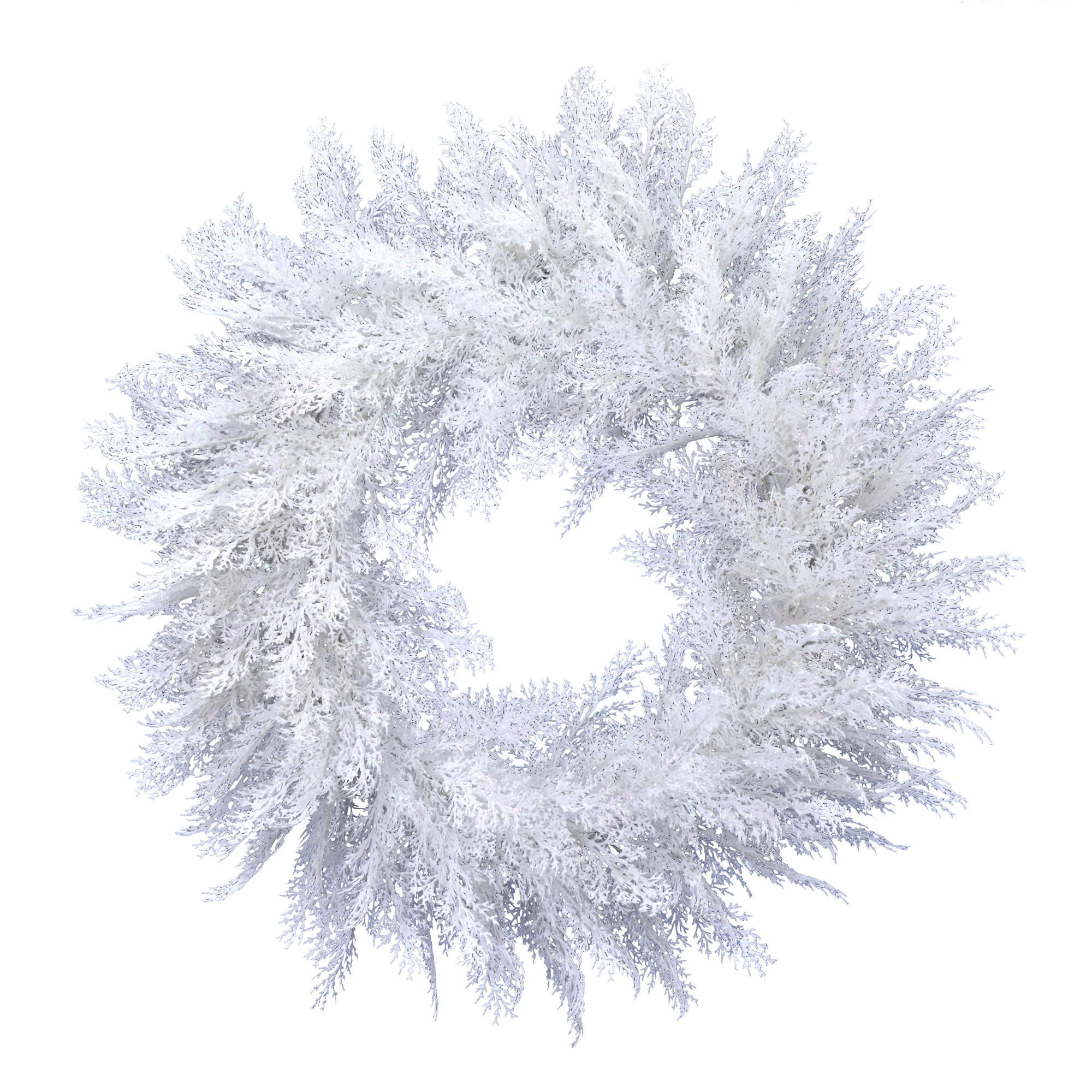 Vickerman 30" Flocked Cedar Pine Artificial Christmas Wreath, Unlit - image 1 of 1