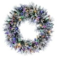 thumbnail image 1 of Vickerman G225732LED 30 in. DuraLit 100MU Flocked Jackson Wreath, Green & White, 1 of 1
