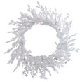thumbnail image 1 of Vickerman 30" Flocked Winter Twig Artificial Christmas Wreath, Clear Dura-lit Incandescent Mini Lights, 1 of 2