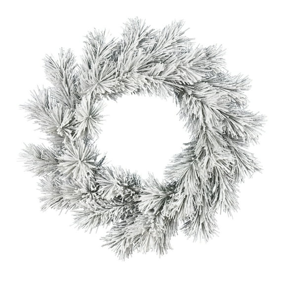 Vickerman 30" Frosted Beckett Pine Artificial Christmas Wreath, Unlit