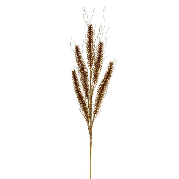 Vickerman 30" Gold Wheat Glitter Spray, 6 per bag.