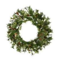 Vickerman 30" Mixed Country Pine Artificial Christmas Wreath, Warm White Dura-lit LED Lights