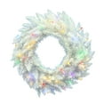 thumbnail image 1 of Vickerman 30" Sparkle White Spruce Artificial Christmas Wreath, Multi-Colored LED Lights, 1 of 3