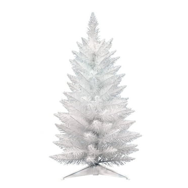 Vickerman 30" Sparkle White Spruce Pencil Artificial Christmas Tree, Unlit