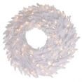 thumbnail image 1 of Vickerman 30" White Fir Artificial Christmas Wreath, Warm White Dura-Lit LED lights, 1 of 2