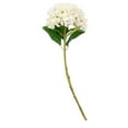 thumbnail image 1 of Vickerman 30" White Large Artificial Hydrangea with leaves on Stem., 1 of 2