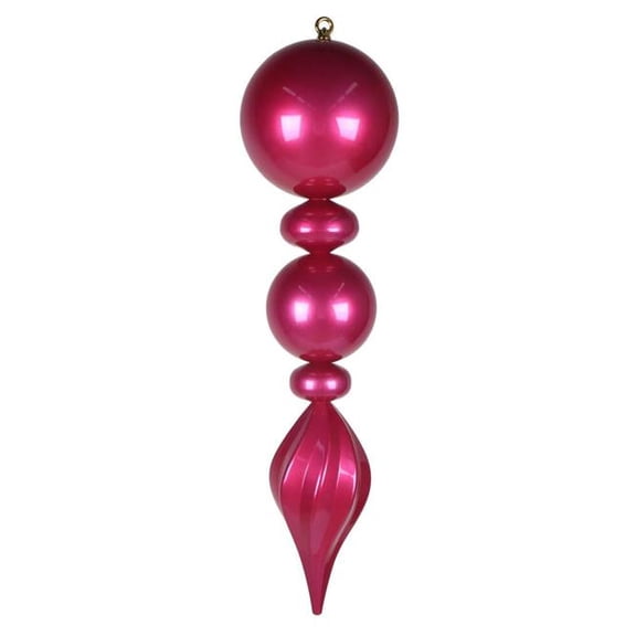 Vickerman MT257659UV 30 in. Hot Pink UV Candy Ball Swirl Finial Ornament