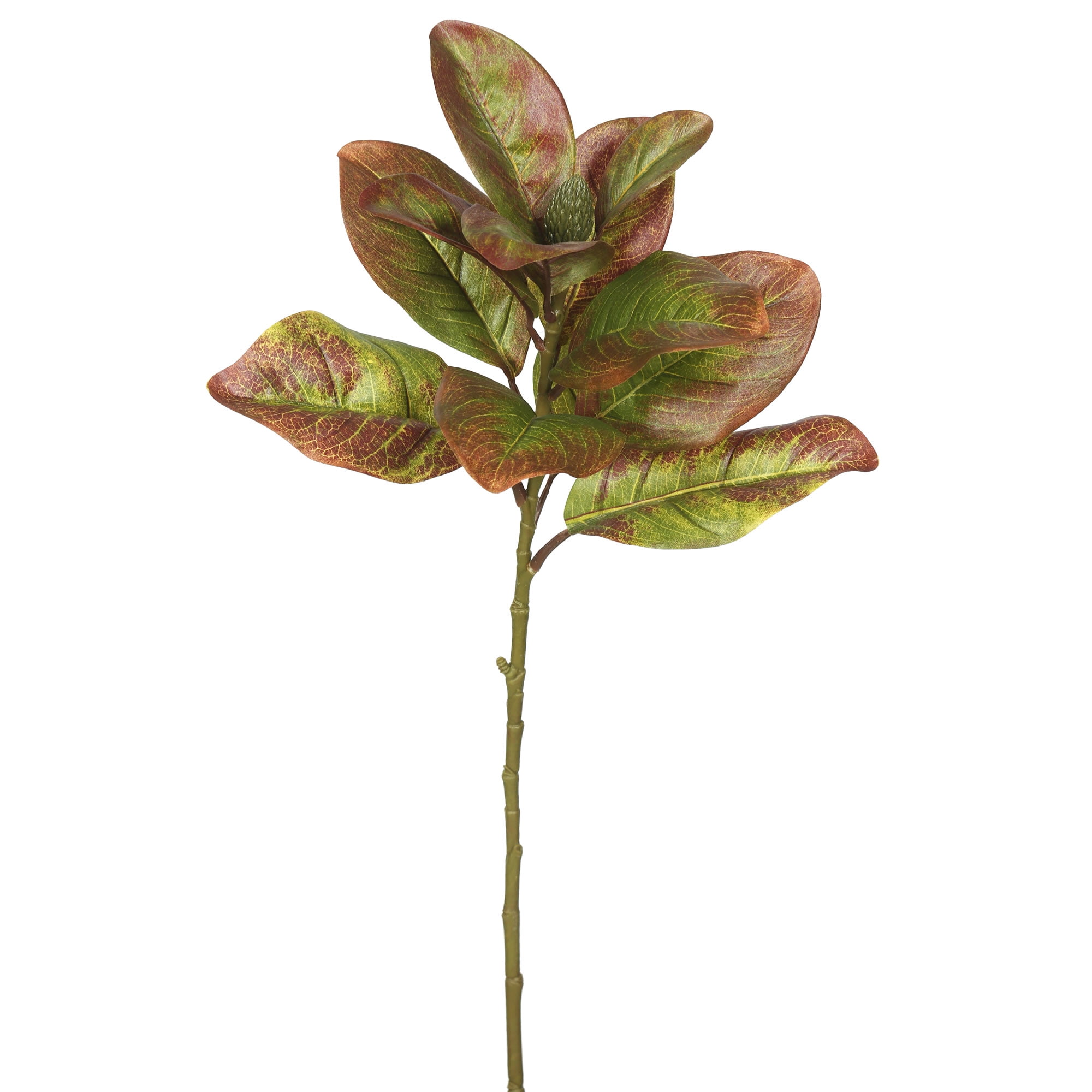 31" Autumn Magnolia Leaves Artificial Tabletop Centerpiece