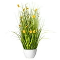 thumbnail image 1 of Vickerman 31" Artificial Potted Yellow Cosmos and Green Grass., 1 of 5