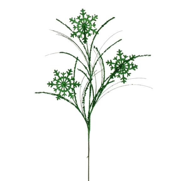 Vickerman 31" Juniper Snowflake Glitter Spray, 6 per bag.