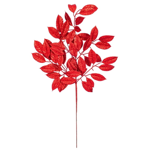 Vickerman 31" Red Artificial Gardenia Glitter Spray, 2 per bag.