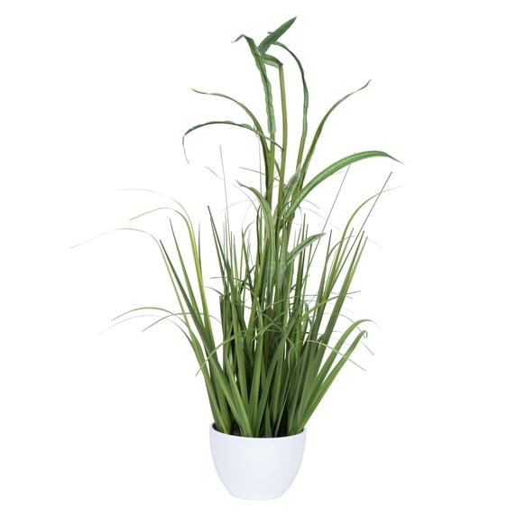 Vickerman 32" Artificial Green Potted Bamboo and Grass.