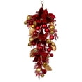 thumbnail image 1 of Vickerman 32" Artificial Red Poinsettia Deco Teardrop, 1 of 3