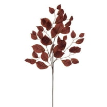 Vickerman 32" Dark Brown Artificial Leaf Spray, 3 per bag.