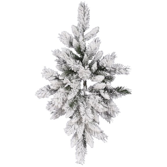 Vickerman 32" Flocked Snow Ridge Artificial Christmas Swag, Unlit