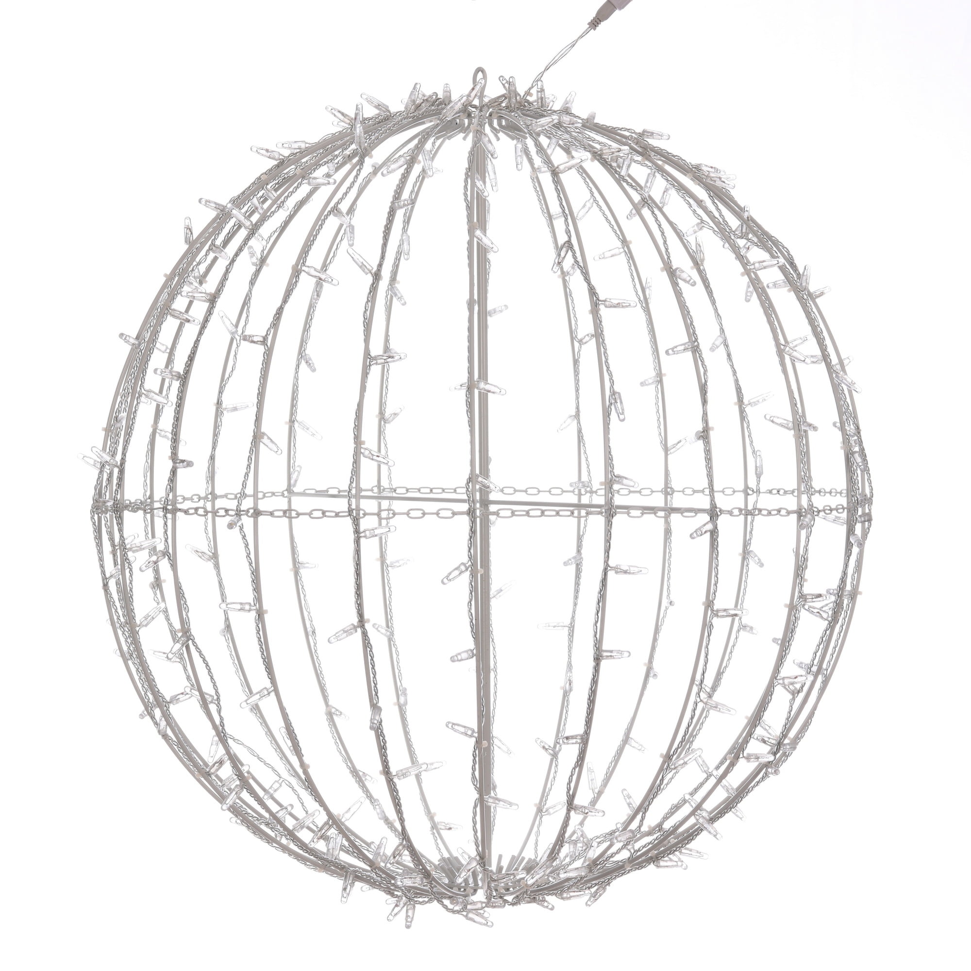 30" Red, White, Blue LED Powder-Coated Hanging Sphere