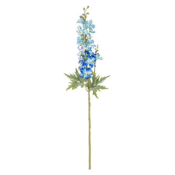 Vickerman 33" Blue Larkspur Artificial Spray, Delphinium Style, 3 Stems per Bag