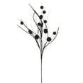 thumbnail image 1 of Vickerman 33" Black Ball and Coin Glitter Twig Spray, 6 per bag., 1 of 1