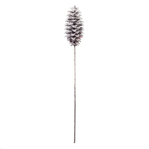 Vickerman 33" Grand Glitter Artificial Snow Pinecone Stem.