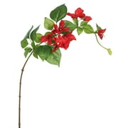 Vickerman 33" Red Single Bougainvillea Artificial floral Stem, Set of 3